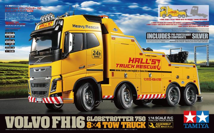 Immagine prodotto Tamiya 1/14 Volvo FH16 750 8x4 Towtruck (Silver Edition) (Kit)