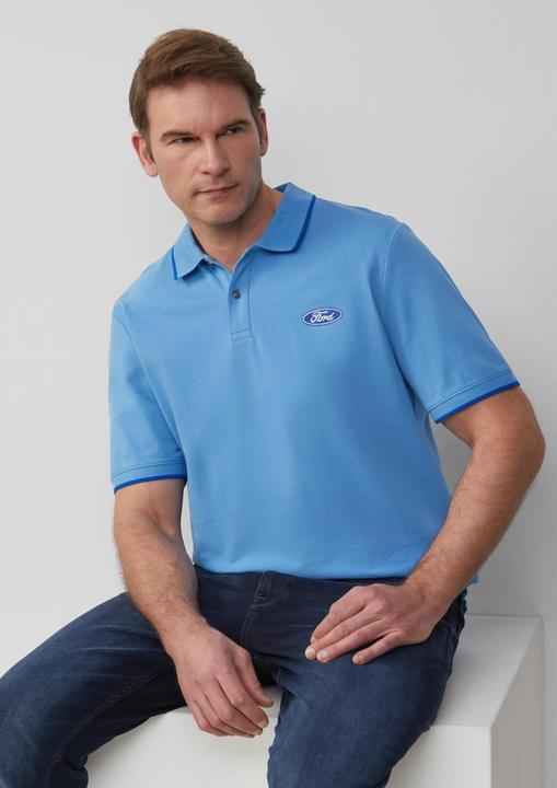 Produktbild S.Oliver Polo-Shirt Poloshirt aus Piqué mit Stickerei und Ford®-Artwork (XXL)
