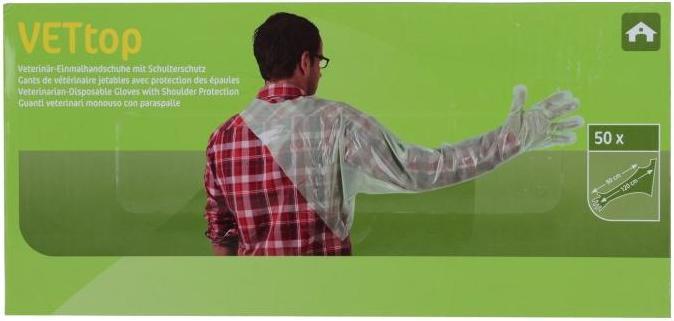 Produktbild Kerbl Einmalhandschuh VETtop mit Schulterschutz (One Size)