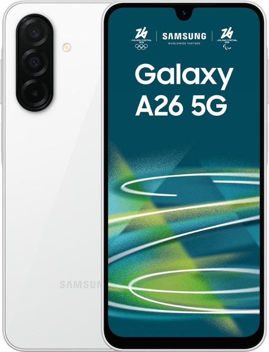 Actual product image Samsung Galaxy A26 (256 GB, White, 6.70", Dual SIM, 5G)