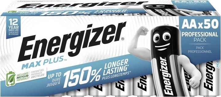 Actual product image Energizer Max Plus (50 pcs., AA, 2800 mAh)