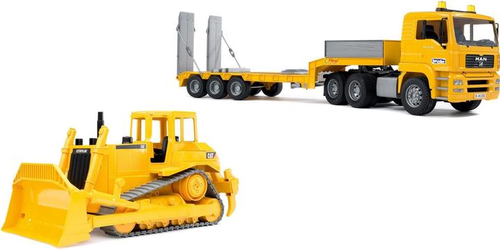 Bruder MAN TGA Tieflader mit Cat Bulldozer