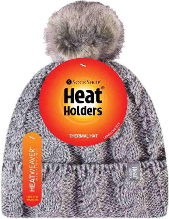 Image du produit Heat Holders Winter Fleece Beanie mit Pompon, Bunt Warm Mütze mit Bommel