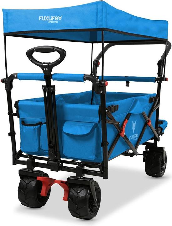 Produktbild Fuxtec Strand-Bollerwagen FX-CTB800 mit UV-geschütztem Sonnendach,Schiebegriff & Innenraumverlängeru