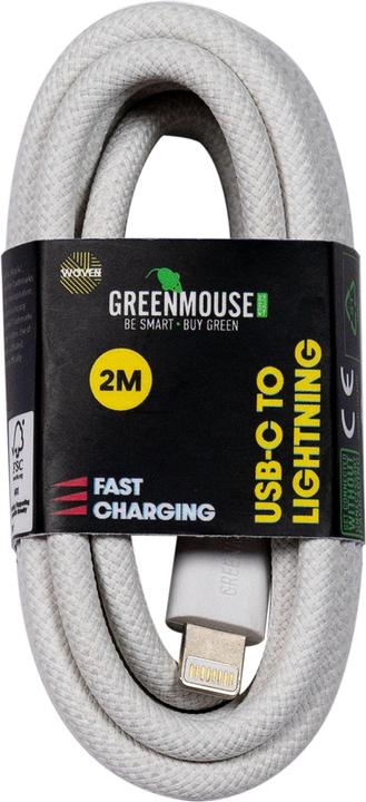 Image du produit Nobrand Greenmouse Lightning Data Cable 2m WOVEN GRS (2 m)