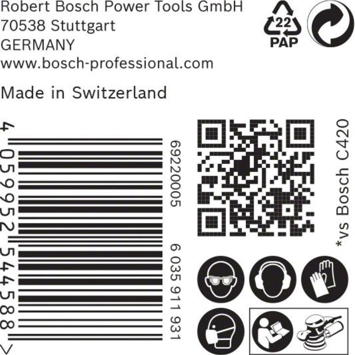Actual product image Bosch Professional Zubehör Expert C470 Sandpaper with 8 holes for random orbital sander, 125 mm, G 150, 50 pcs. (150)