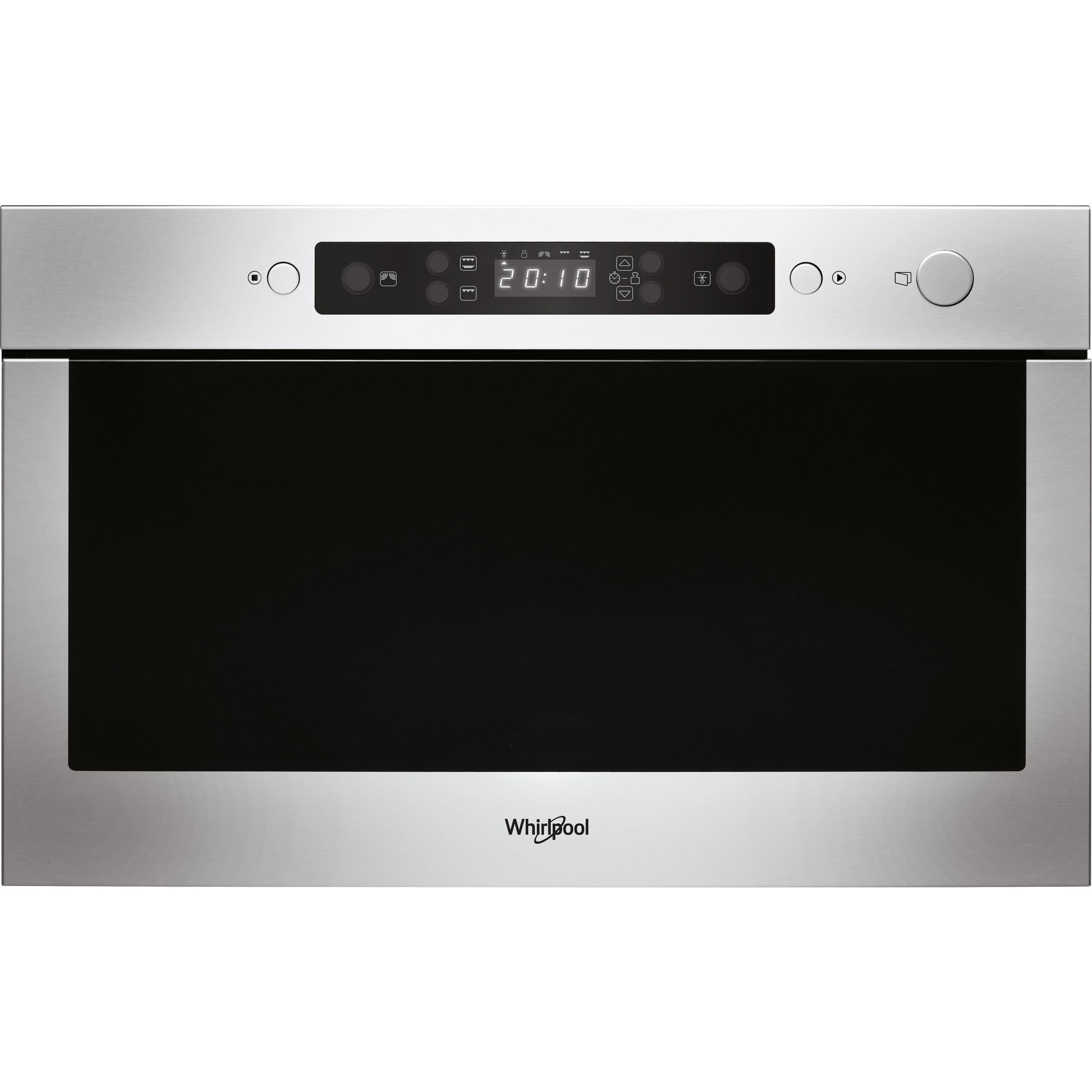 Whirlpool AMW 439/IX microwave Built-in Black, Stainless steel, Mikrowelle, Schwarz