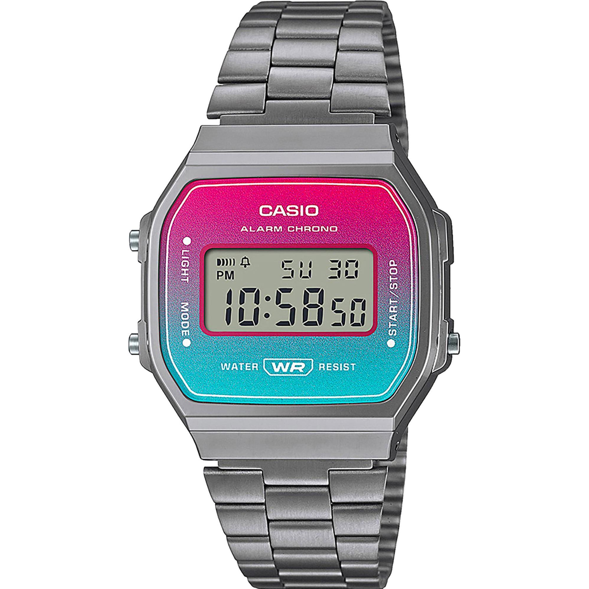 Casio, Armbanduhr, Vintage, Grau, (Digitaluhr, 34 mm)