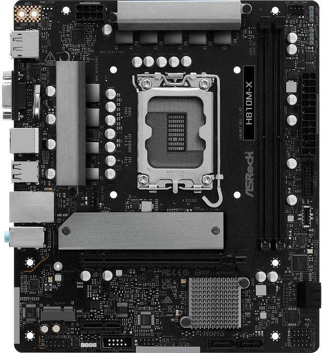 Productafbeelding AsRock MB Intel 1851 H810M-X (LGA 1851, Intel H810, mATX)