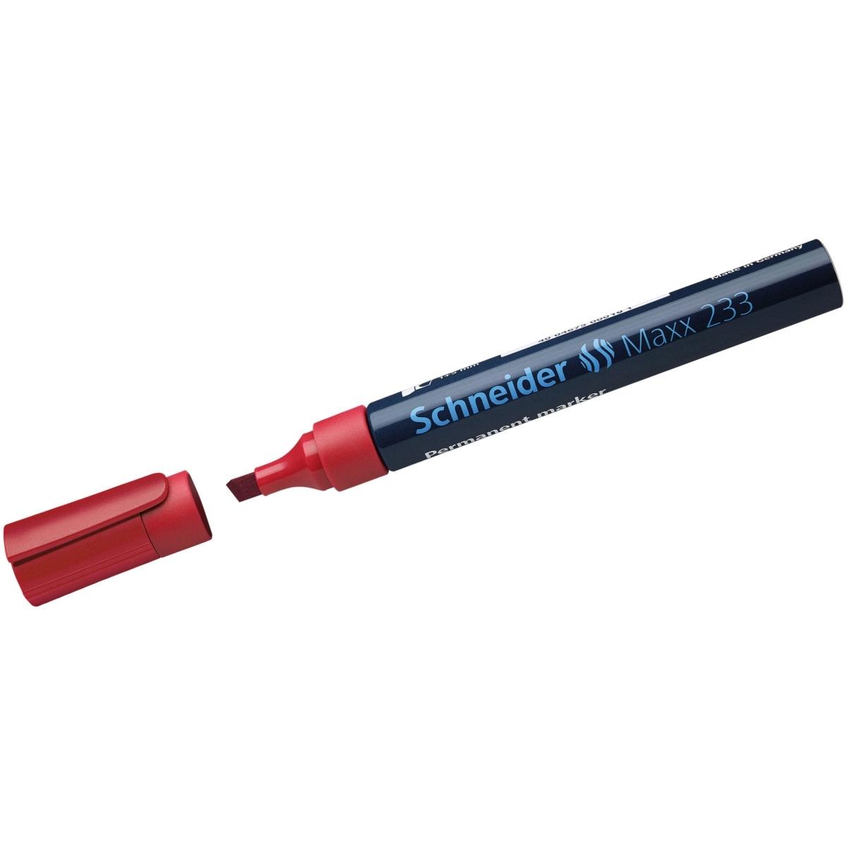 Schneider, Marker, Permanentmarker Maxx 233 Strichstärke: 1-5 mm Schreibfarbe: rot (Rot, 5 mm, 1 x)