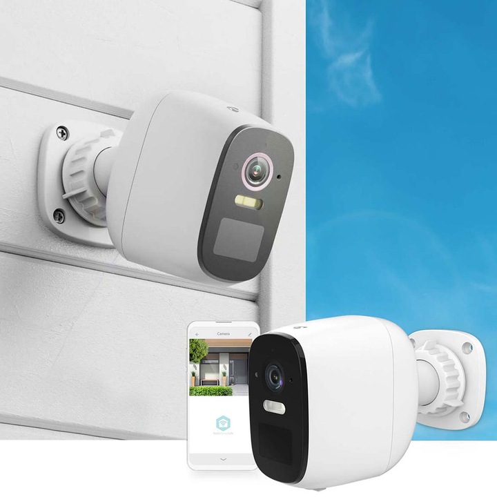 Actual product image Nedis SmartLife outdoor camera | Wi-Fi | Spotlight | 4MP Quad HD 1440p / 2560x1440 | Pan tilt | (2560 x 1440 Pixels)