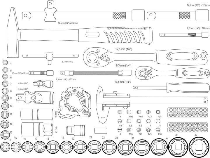 Actual product image Mannesmann Werkzeugtrolly (159 pieces)