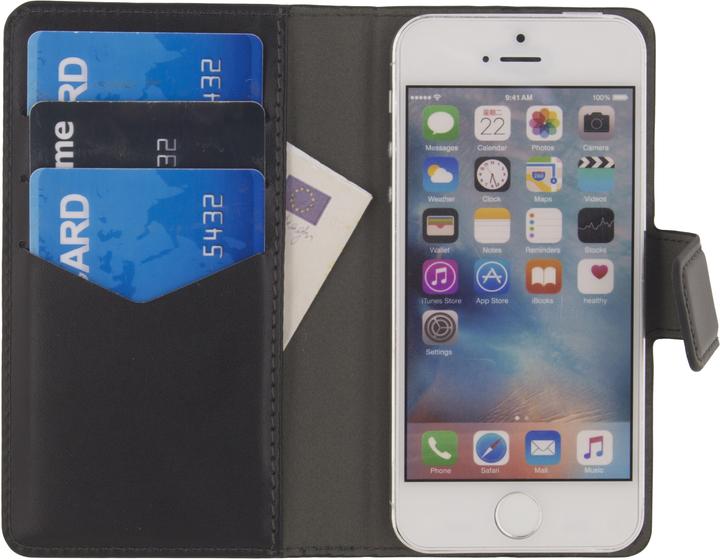 Produktbild Mobilizera Universal Cover Med Kortlommer M Sort Max125mm X 60mm (Sony Xperia Pro, Apple iPhone 5s, Samsung Galaxy W I8150, Apple iPhone SE, Nokia Asha 303, Nokia E6-00, Apple iPhone 5, Apple iPhone 4, Apple iPhone 4s, Doro 1370, Nokia 225, Samsung Omnia W I8350, Nokia X2-01, HTC Desire S, Apple iPhone 5c, HTC One V)