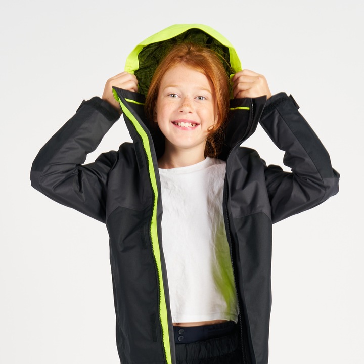 Produktbild Tribord Regenjacke Segeljacke Kinder wasserdicht winddicht - Sailing 300 dunkelgrau (10, 11, 12)