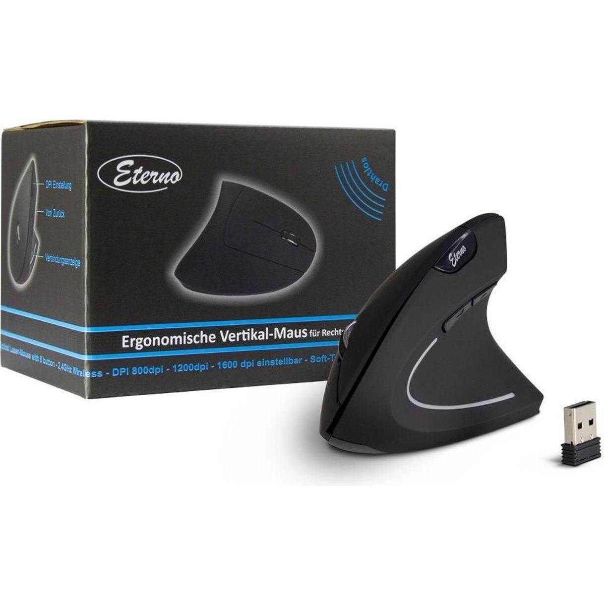 Intertech Eterno KM-206R (Senza fili), Mouse, Nero