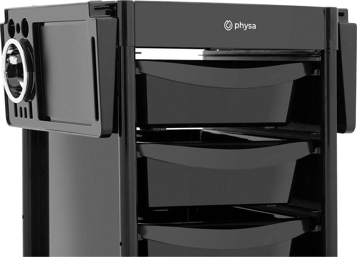 Actual product image Physa Hair Salon Trolley - 10 kg - 6 drawers with 3 dividers - hairdryer holder - 420 x 390 mm shelf