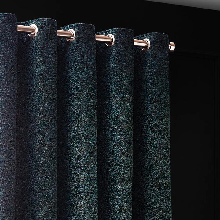 Actual product image New Galaxy Chenille Eyelet Curtains (229 x 183 cm)