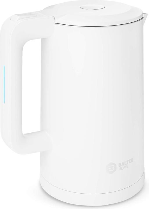 Produktbild Balter Wasserkocher 1,7 L, Edelstahl, 2200 W – kabellos, Kalkfilter, Cool-Touch-Griff, Schwarz (1.70 l)