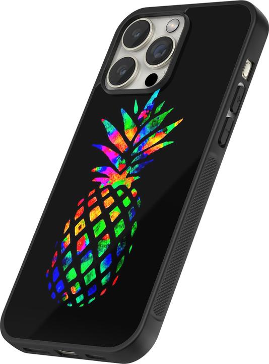 Image du produit PhoneLook Coque Silicone rigide noir Ananas Multi-colors (Apple iPhone 13 Pro Max)
