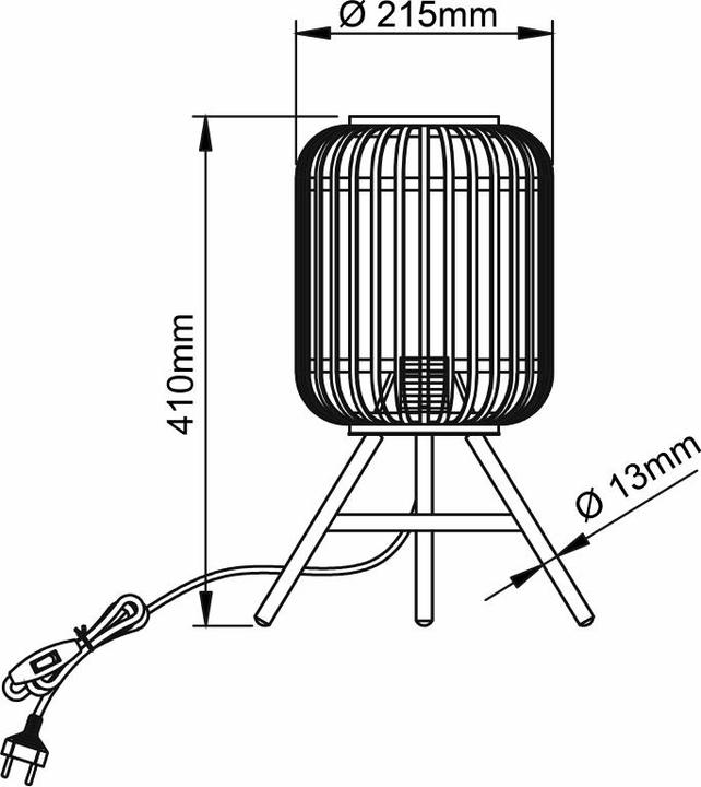 Immagine prodotto Brilliant Woodrow E27 TL Lampada da tavolo (E27)