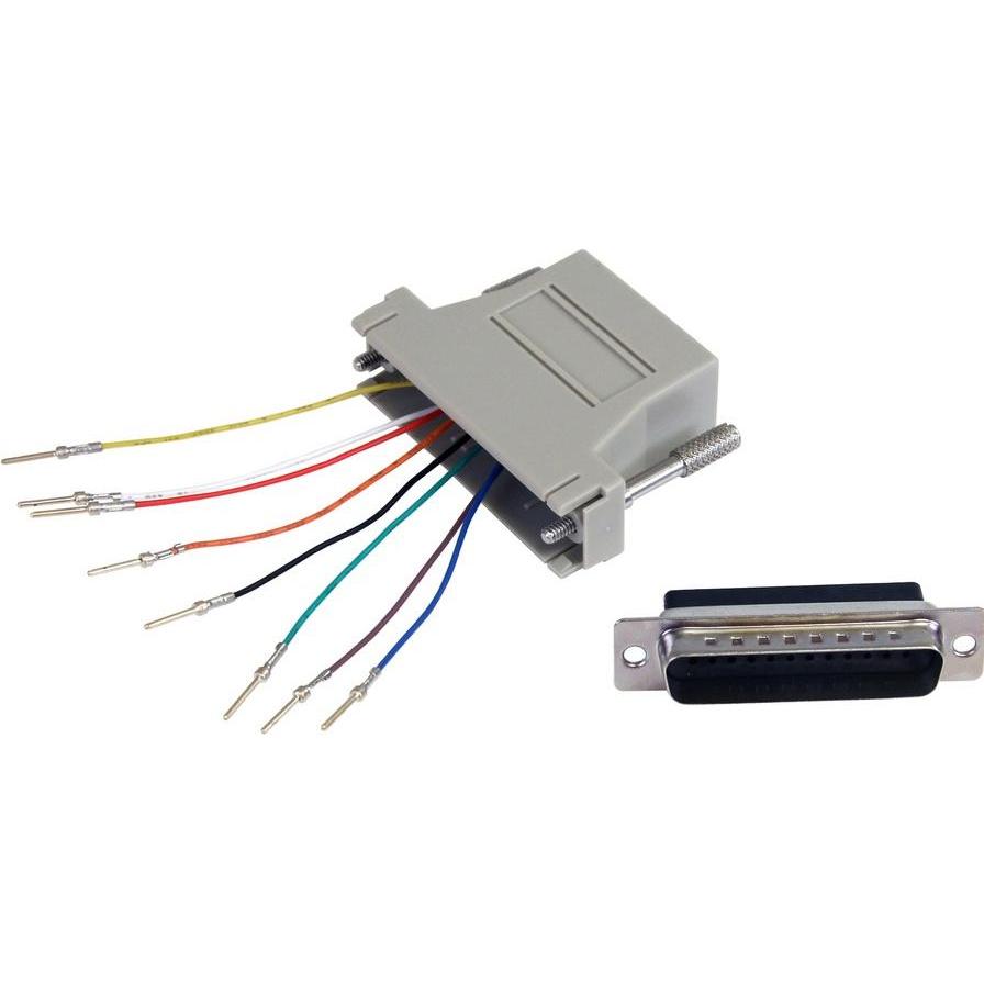 StarTech com GC258MF, DB-25, RJ-45, Grau (UTP, CAT5e, 0.09 m), Netzwerkkabel