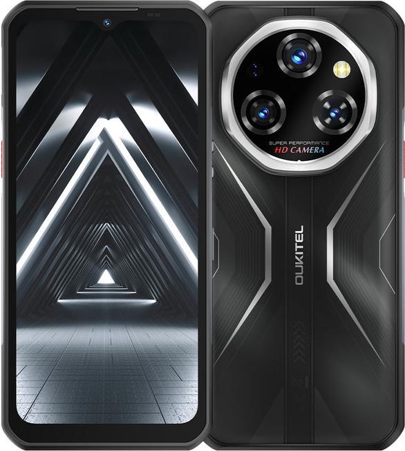 Actual product image Oukitel WP55 5G (6.6" - NFC - 11 000 mAh - 256 Go, 12 Go RAM) Noir (256 GB, Noir, 6.60", Hybrid Dual SIM, 5G)