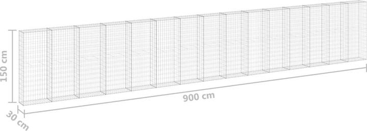 Produktbild vidaXL Gabionenwand
