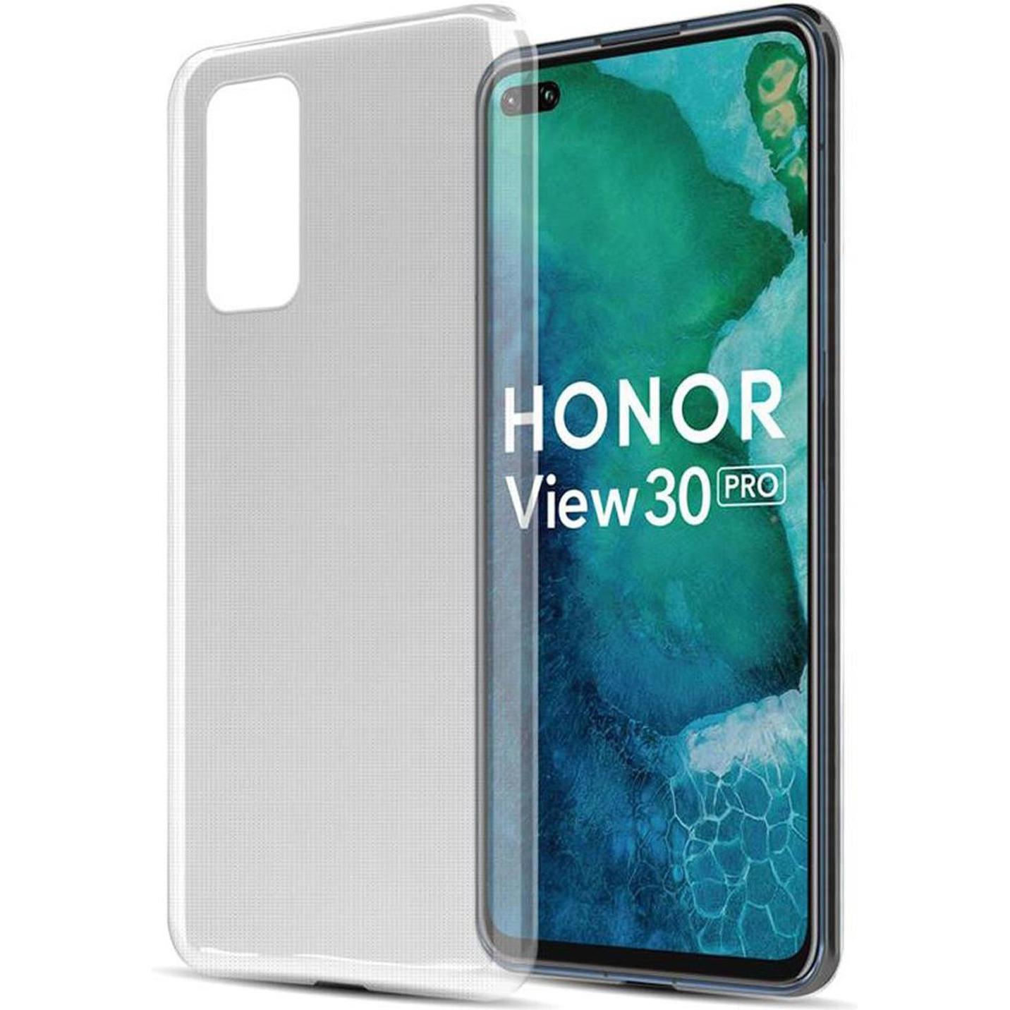 Cadorabo TPU Ultra Slim AIR Cover (Honor View 30 Pro), Smartphone Hülle, Transparent
