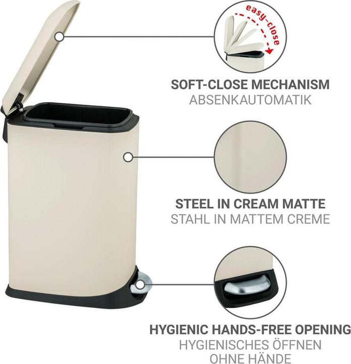 Produktbild Wenko Treteimer Design Easy-Close (12 l)