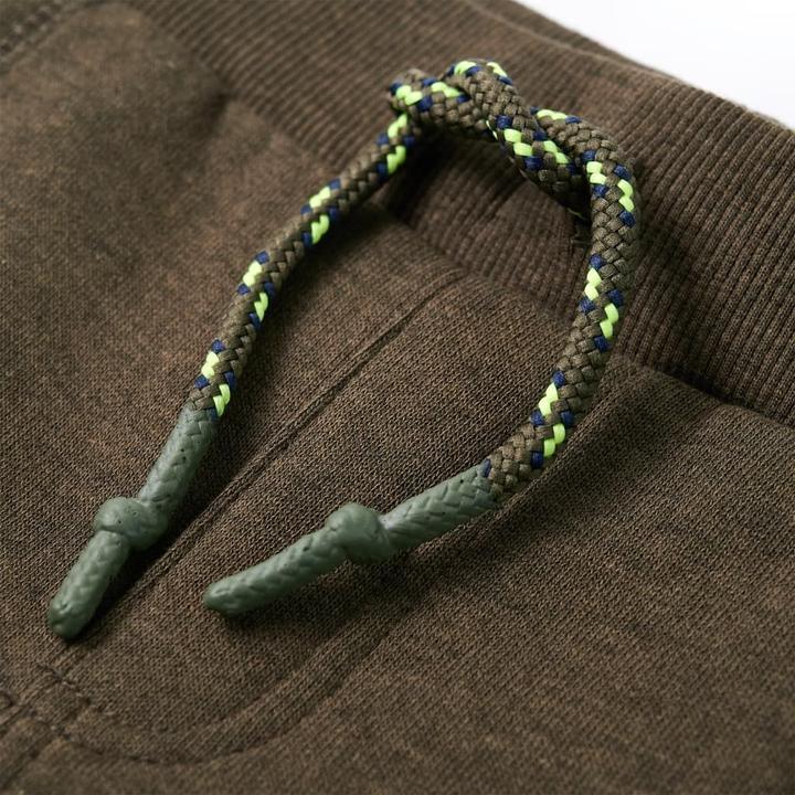 Produktbild vidaXL Kinder-Trainingshose Khaki Melange 104,Material: 80 (104)