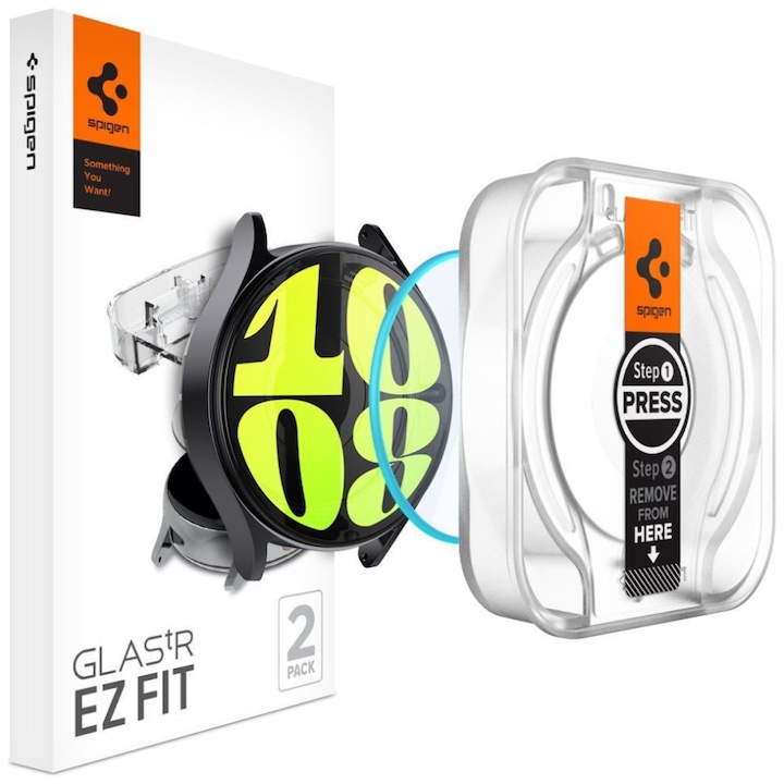 Spigen Glas.tR EZ Fit Samsung Galaxy Watch 7 40mm 2-Pack