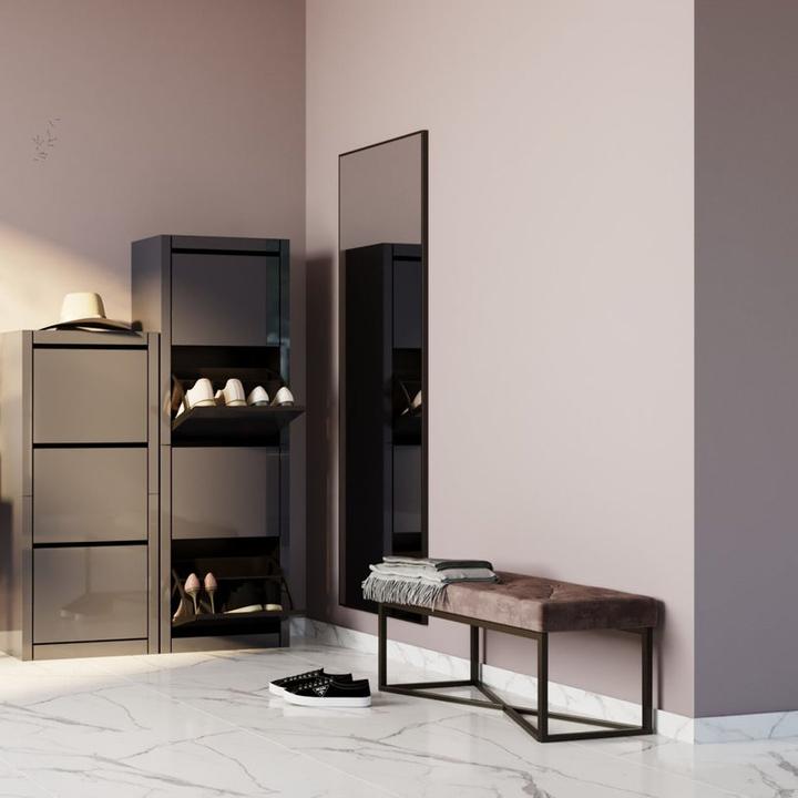 Actual product image Kare Design Bench Crossover Grey Black 90x40cm (90 cm)