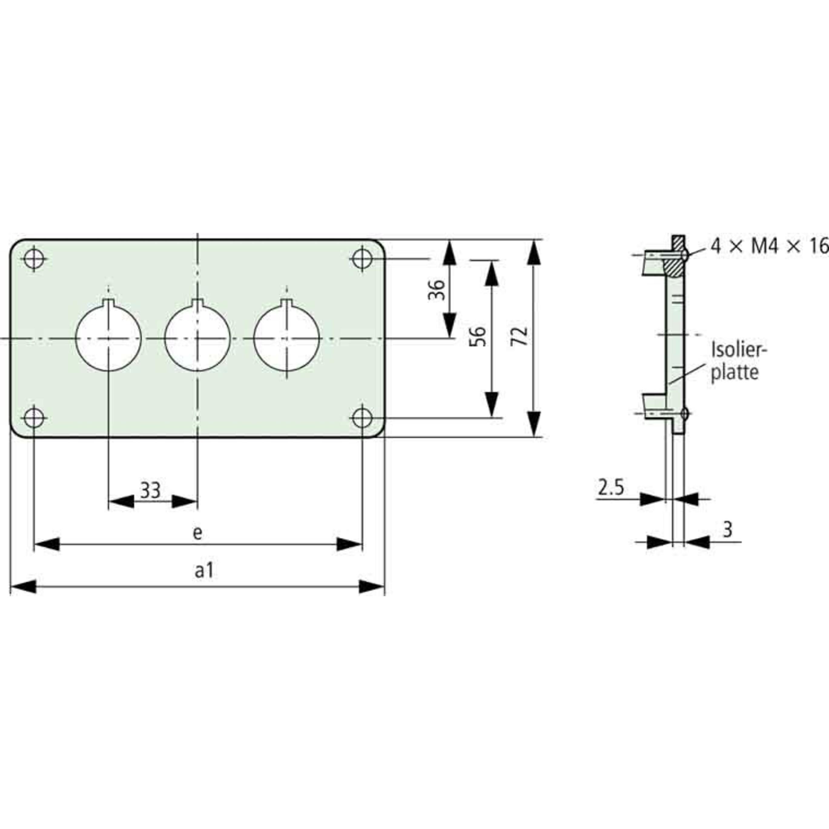 Thumbnail - Eaton Aluminiumfronttafel 3 Löcher, Automatisierung