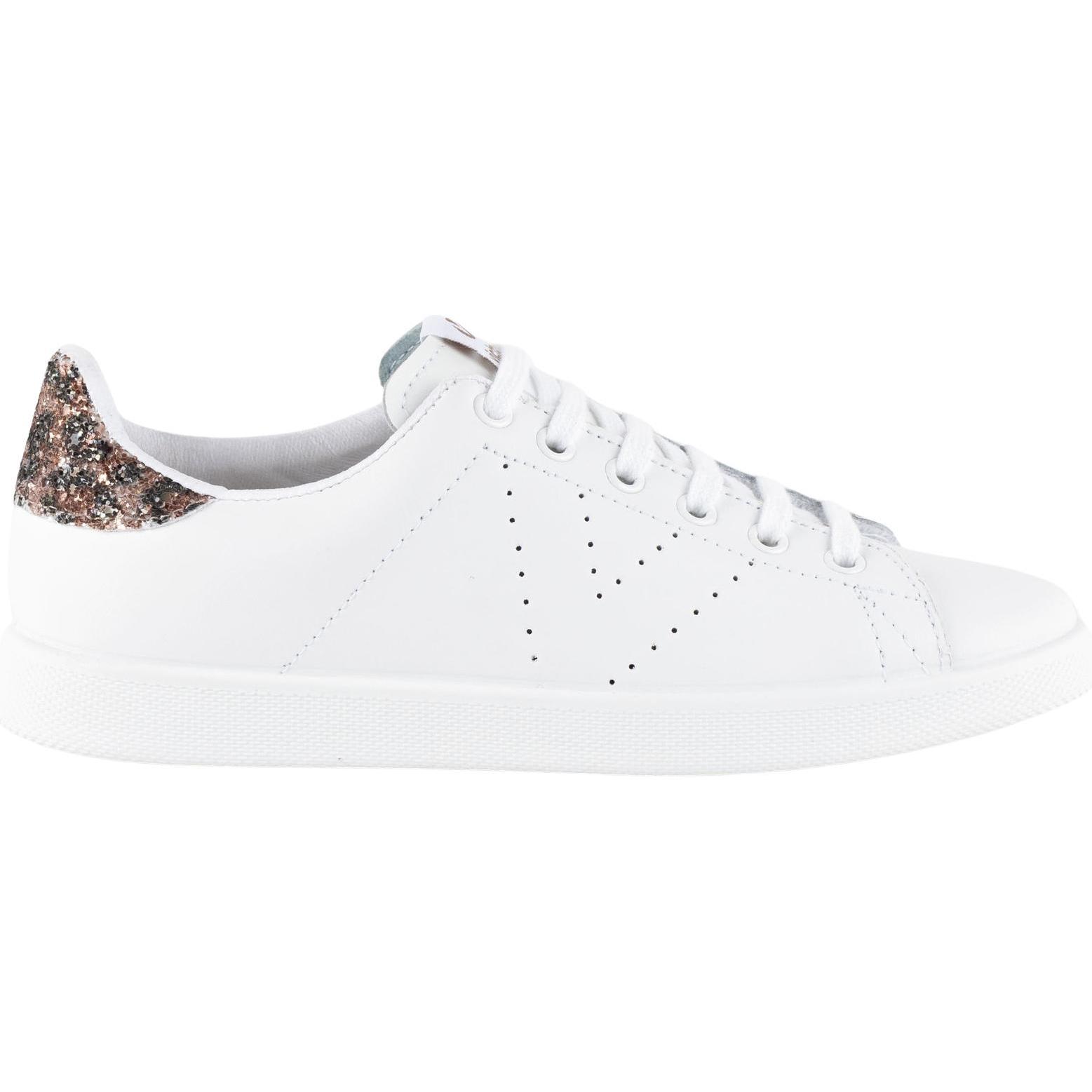 Victoria, Damen, Sneaker, Leder- und Glitzer-Sneaker für Damen, Braun, (38)