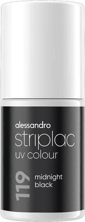 Alessandro ALESSAN Striplac UV Colour Mid Bla 6.5ml (119 Midnight Black)