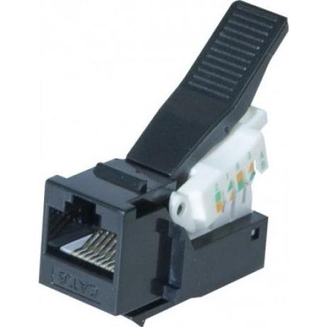Thumbnail - Exertis Connect Anschlussbuchse RJ45, Cat. 6, UTP, Keystone, schwarz Zum Einbau in Modulträger, Datendosen oder Aufp (Ke...