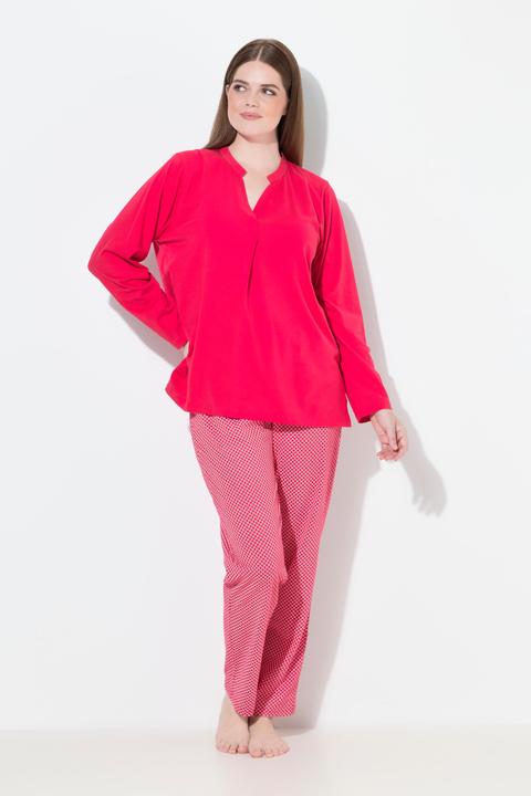 Produktbild Ulla Popken Pyjama, Muster, Rundhals, Langarm (58, 60)