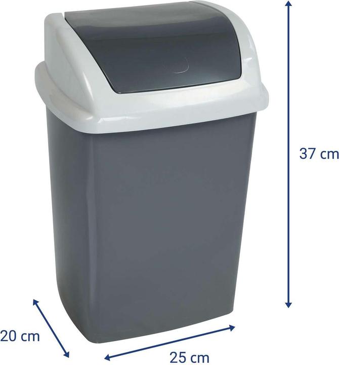 Actual product image Maul Abfallbehälter MAULswing 10l Schwingdeckel Kunststoff (10 l)