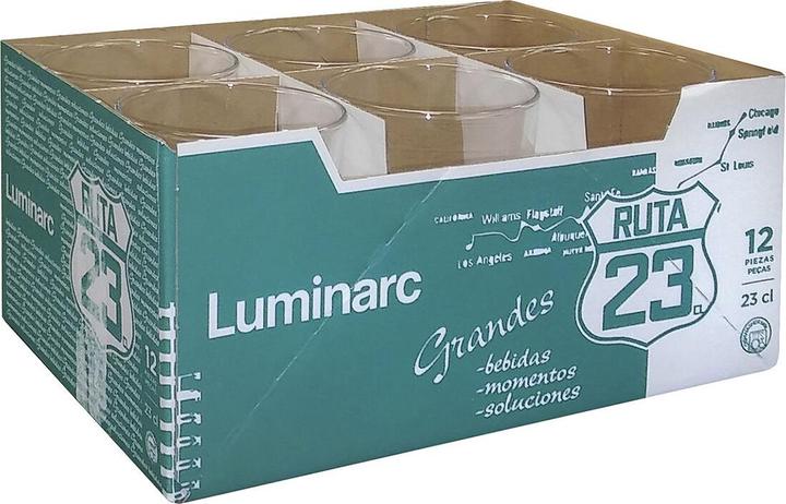 Immagine prodotto Luminarc Bicchiere Ruta 23 da 230 ml (12 pezzi) (0.23 l, 12x)