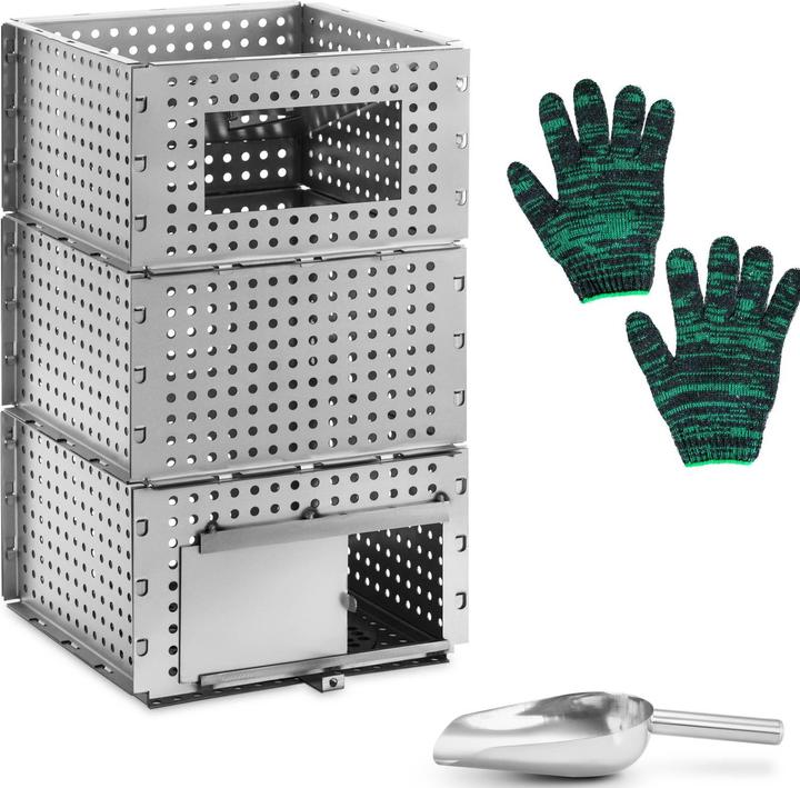 Produktbild Uniprodo Pelletkorb für Kaminofen Brennkorb Heizeinsatz Pellets Stecksystem 1500 °C