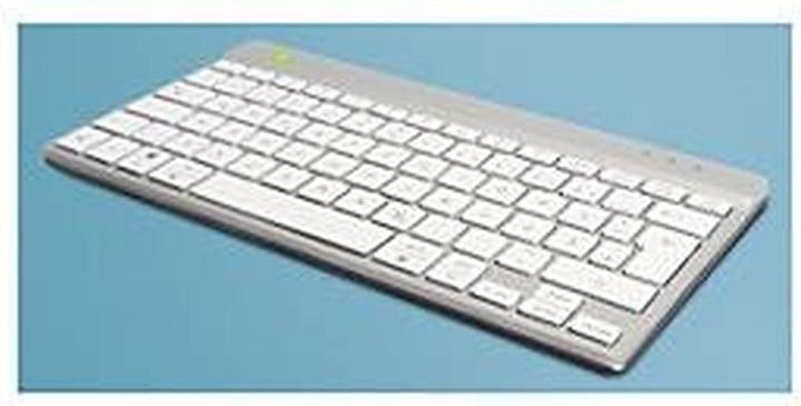 Produktbild R-Go Tools R-Go Compact Break ergonomische Tastatur QWERTZ (DE), verkabelt, weiss (DE, Kabelgebunden)