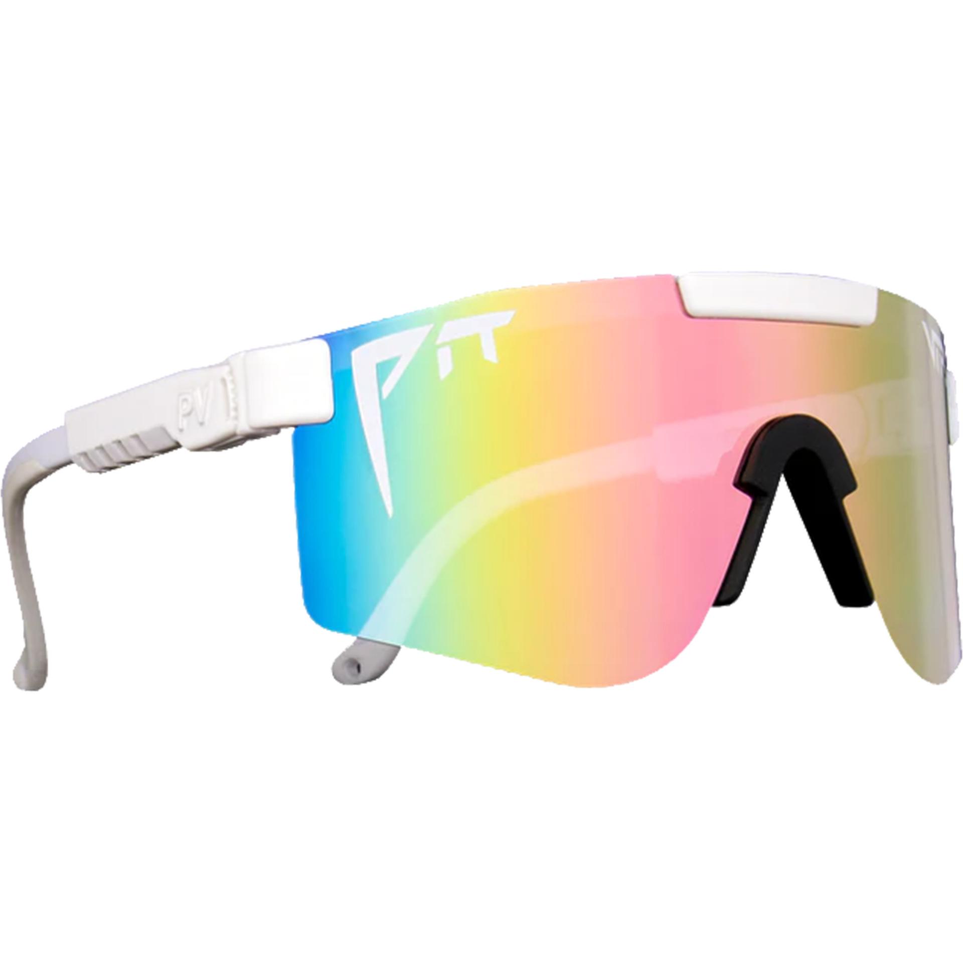 Pit Viper, Herren, Sportbrille, The Miami Nights (Miami Nights, Blau, Gelb, Pink), Weiss