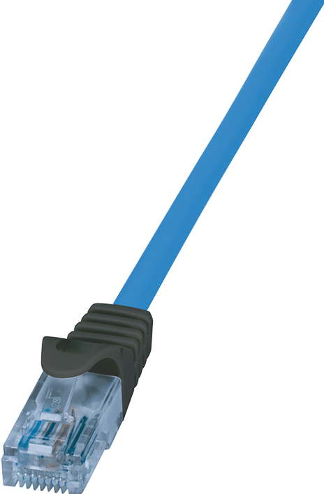 Produktbild LogiLink Premium Patchkabel, Kat.6A, U/UTP, blau, 2,0 m ungeschirmt, starre Kupferadern, geeignet für 10G/... (U/UTP, CAT6a, 2 m)
