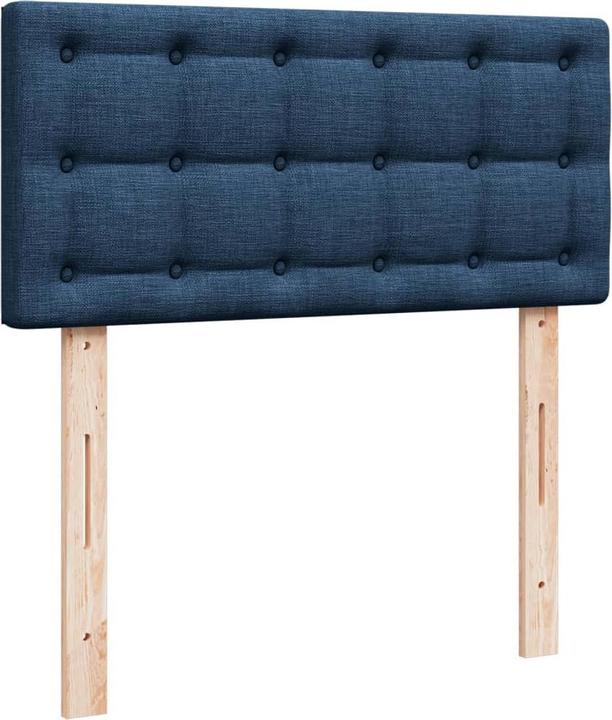 Produktbild VidaXL Boxspringbett Einzelbett Polsterbett Bett Matratze Blau 90x190cm Stoff (90 x 190 cm, 90 x 190 cm)