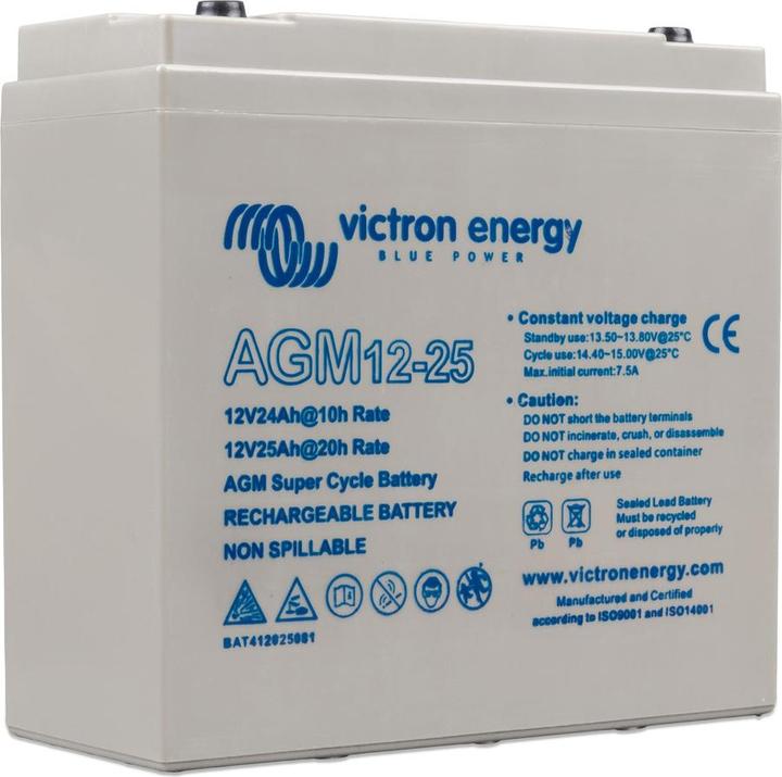 Actual product image Victron Energy AGM Batterie (12 V, 25 Ah)