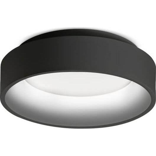 Ideal lux, Wandleuchte + Deckenleuchte, ZIGGY LED Deckenleuchte 22W ⌀277mm Schwarz warmweiss 293769 (2300 lm)