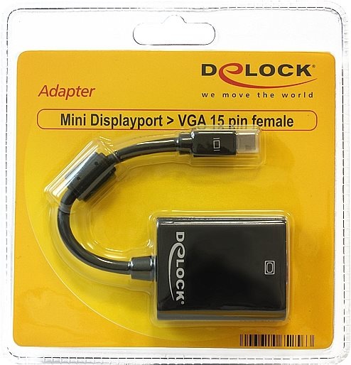 Actual product image Delock Monitor Adapter Mini-DP to VGA (VGA, 16 cm)