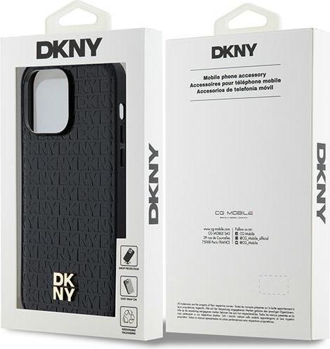 Produktbild DKNY DKHMP13LPSHRPSK iPhone 13 Pro / 13 6.1" czarny/black hardcase Leather Pattern Metal Logo MagSaf (Apple iPhone 13, Apple iPhone 13 Pro)