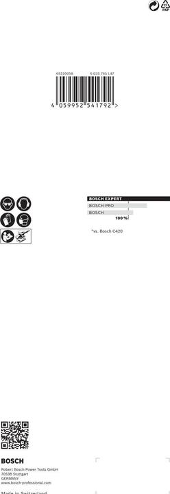 Produktbild Bosch Professional Zubehör EXPERT C470 Schleifpapier ohne Löcher für Schwingschleifer, 93 x 230 mm, G 60, 10-tlg. (60)
