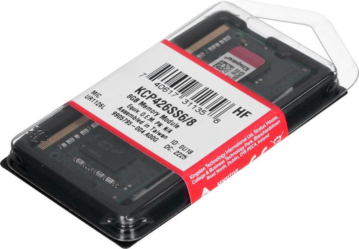 Produktbild Kingston ValueRAM (1 x 8GB, 2666 MHz, DDR4-RAM, SO-DIMM)